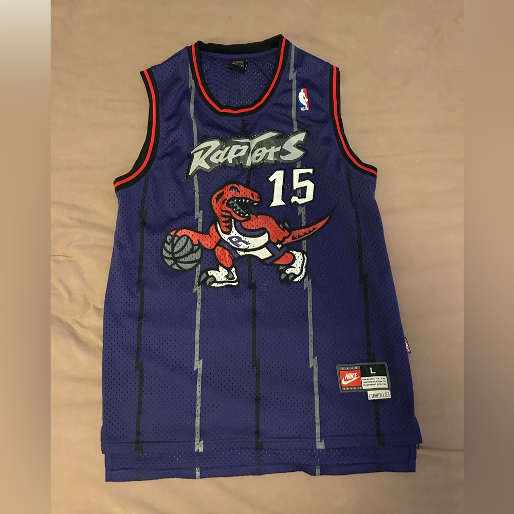 Toronto Raptors Purple “Dino” Vince Carter #15 Jersey – Size L